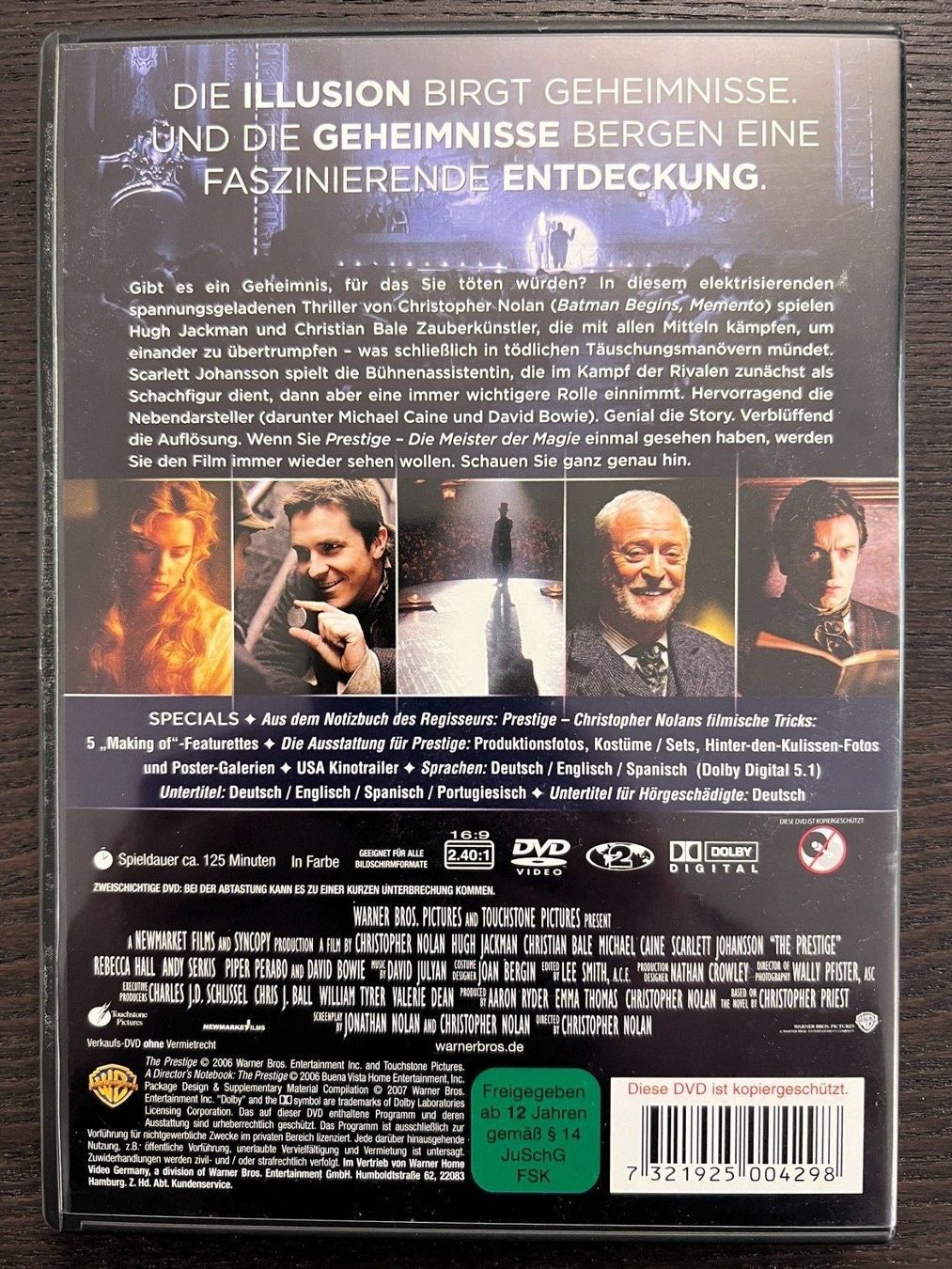 Alle DVDs: Prestige - Die Meister der Magie – Gebraucht aus Zürich von FilmFreunde 1