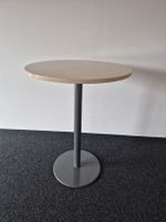 Stehtisch rund Tischplatte Holzoptik Fuss grau gebraucht
