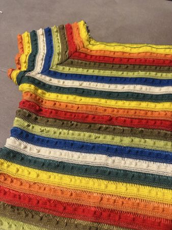 Striped vintage retro rainbow crop top shirt S/M Rebel