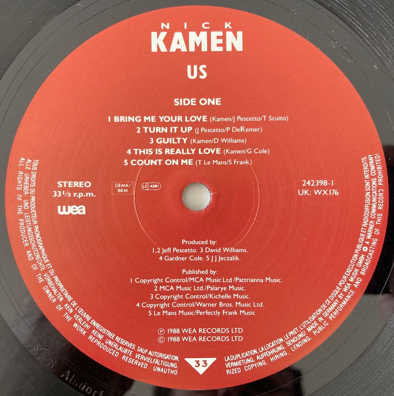 Dischi in vinile: NICK KAMEN - NICK KAMEN – Usato da Bottens venduto da hotter-than-hell 3