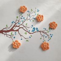 5 Stück Blumen gehäkelt,fleurs crochet,fiori uncinetto 835 B