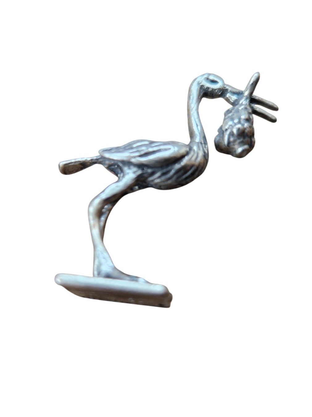 Statuette: Figur Miniatur Silber Storch – Usato da Mörschwil venduto da wunderkiste44 7