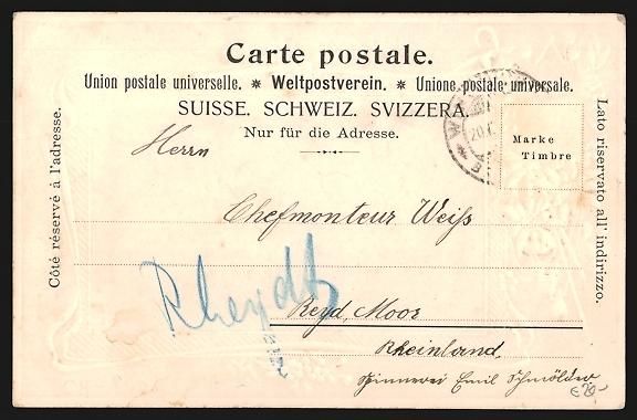 Cartoline postali: Winterthur, Blick über den Ort, Wappen – Usato da Berlin venduto da bartko-reher 1