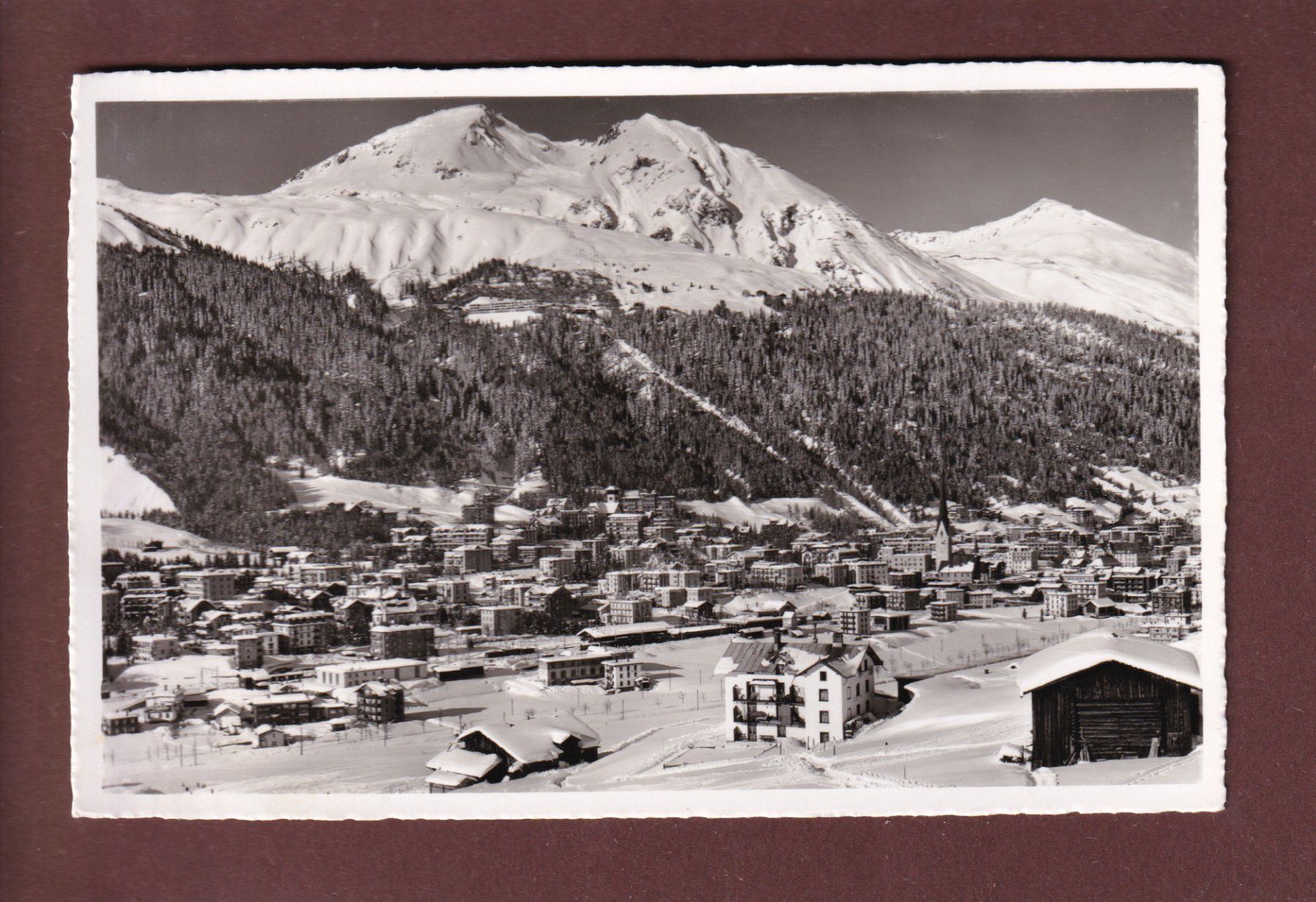 Ansichtskarten: DAVOS-PLATZ - 1957 – Gebraucht aus Pully von nicecards