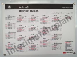 SBB Bahnhof Bülach – Historischer Interimsfahrplan 2006!