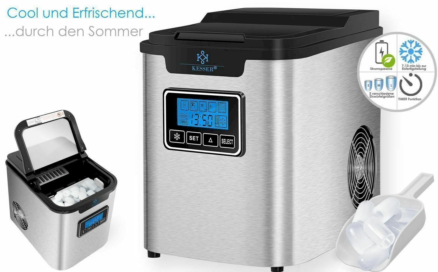 Attrezzatura professionale & Gastronomia: KESSER KE-Gastro Eiswürfelbereiter 2,2L – Nuovo e nell'imballaggio originale da Bottighofen venduto da zaap 5