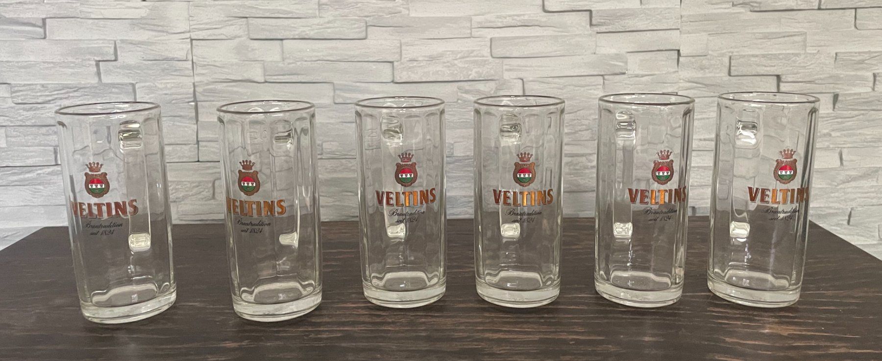 Bicchieri: Biergläser Veltins, 6er Karton a 0.2 L – Nuovo (secondo la descrizione) da Wettingen venduto da Bazzoo 1