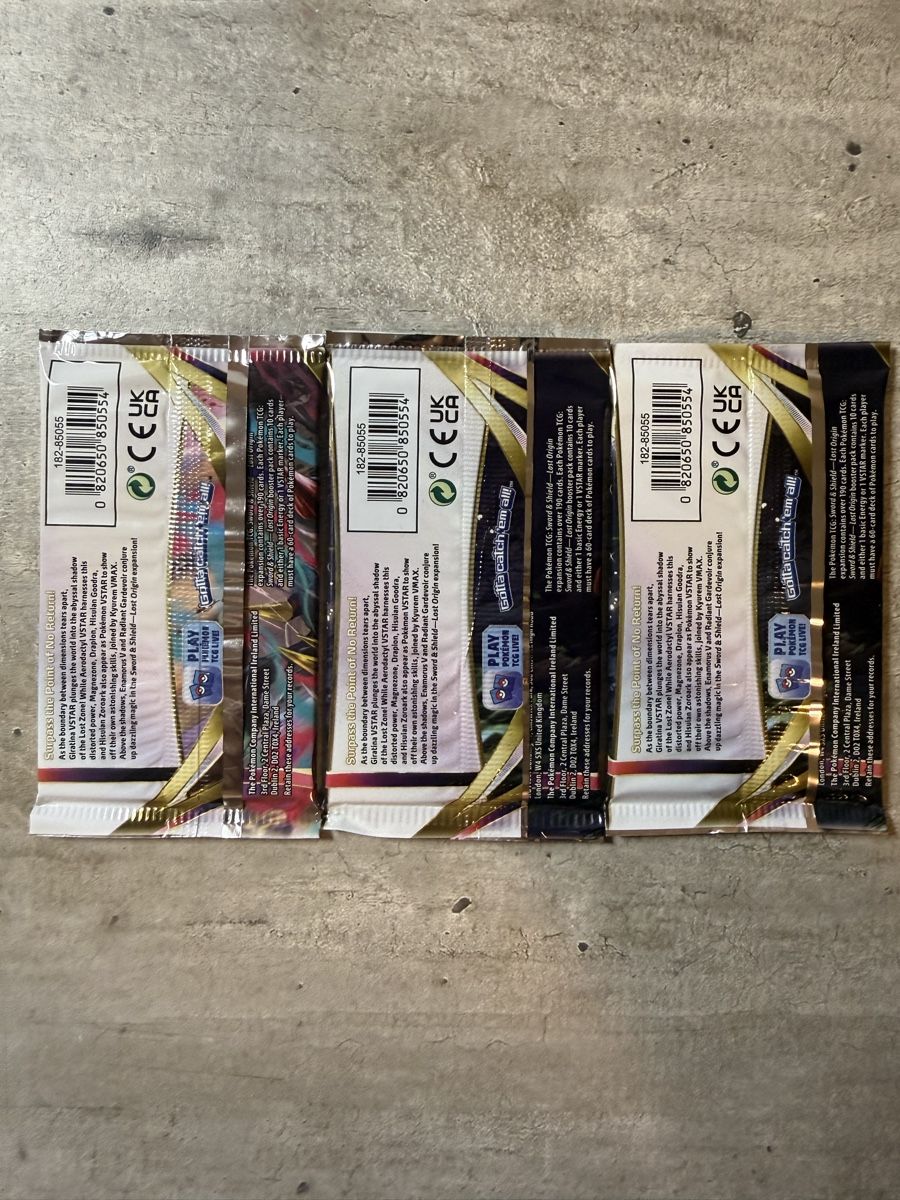 Pokémon Sammelbilder & Trading cards: 3x Lost Origin booster packs sealed ENG – Neu und originalverpackt aus Gandria von PokeBrothersCH 1