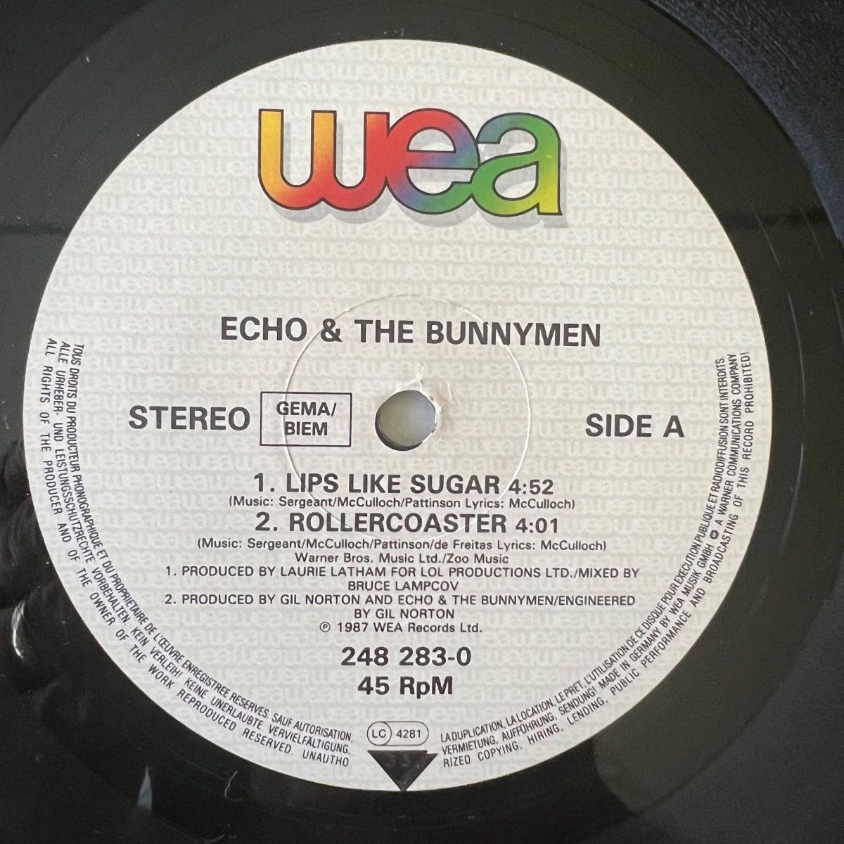 Schallplatten: Echo & The Bunnymen - Lips Like Sugar / 12" Maxi - 1. D 1987 – Gebraucht aus Gais von soundcave57 2