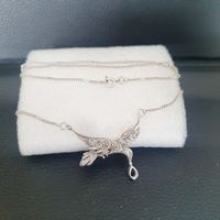 Silberhalskette Collier  925, Anhänger Vogel