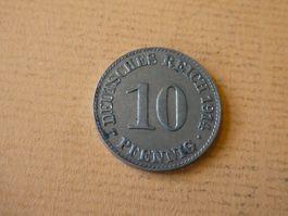 Dt. Reich 1914 D, 10 Pfennig