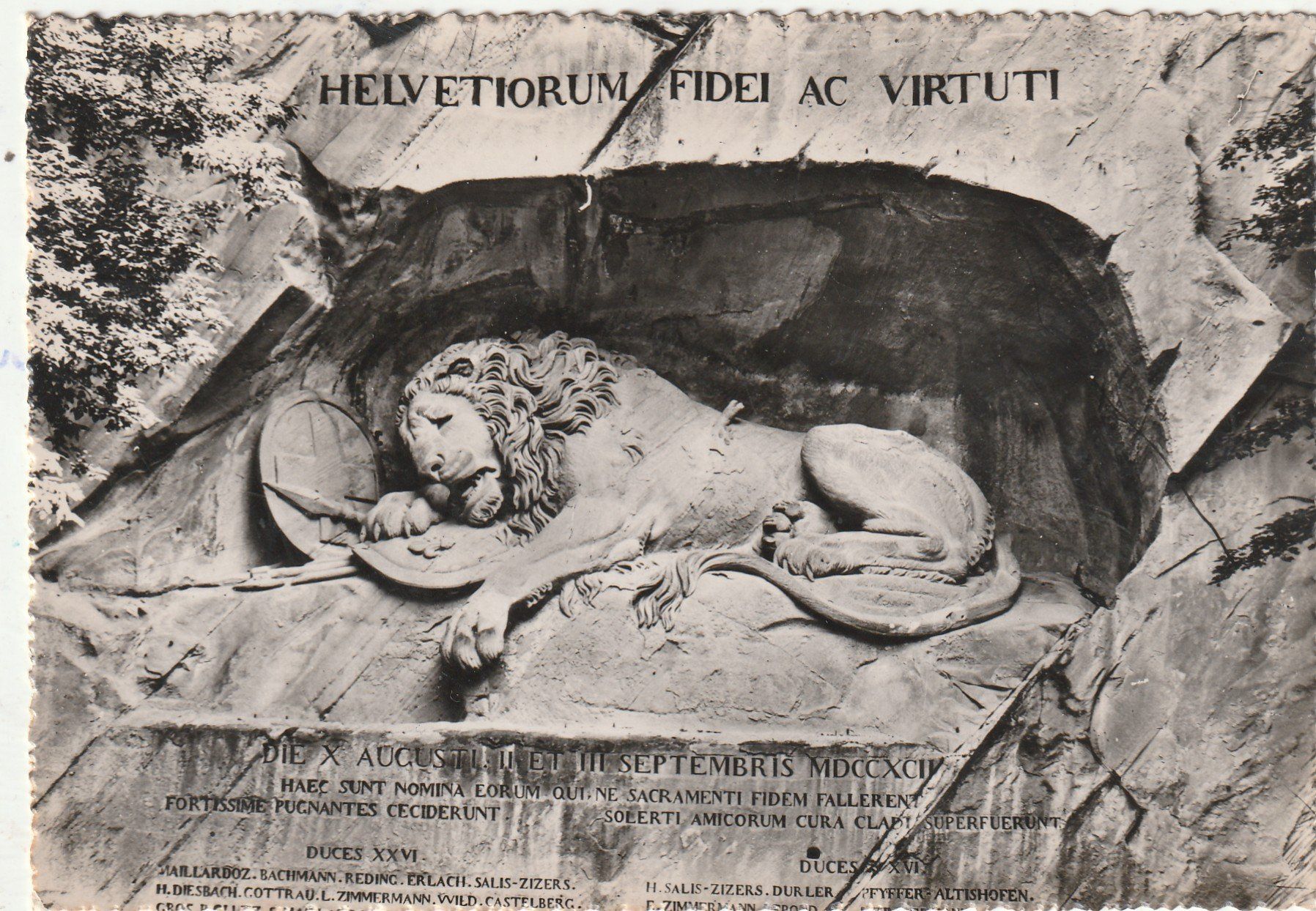 Ansichtskarten: Luzern Löwendenkmal – Gebraucht aus Lumbrein von made02