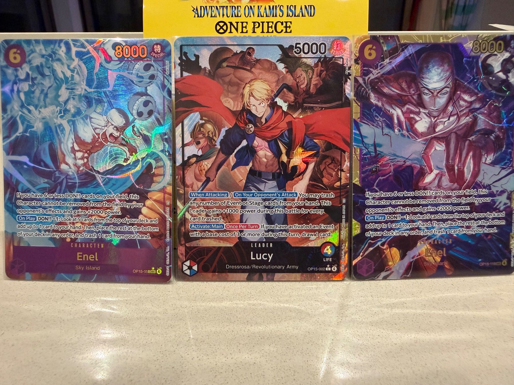 Sammelbilder & Trading cards: One piece tcg  OP15 Alt Arts & Hits ENEL / LUCY – Gebraucht aus Mellingen von Der.verkaufer