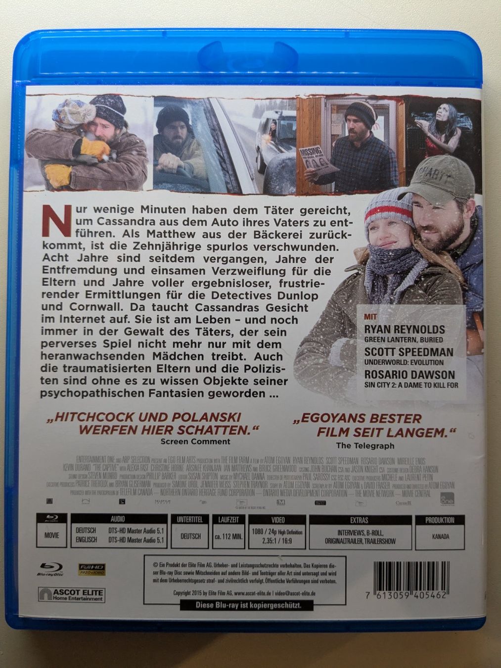 Tutti i DVDs: "The Captive" mit Ryan Reynolds [Blu-ray] – Usato da Port venduto da gecotom 1