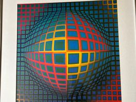 Bild Druck Vasarely Op Art Made in Belgium guter Zustand