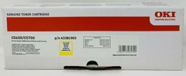 Original OKI C5600/C5600N/C5700/C5700N yellow Toner 43381905