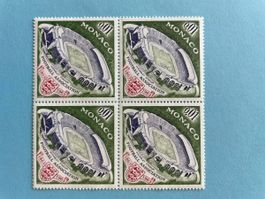 Briefmarken Monaco 0.01 Wembley Stadion 4er Block ungebrauch