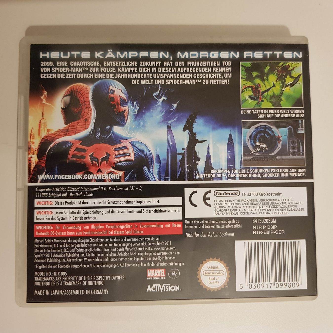Nintendo Jeux: Spider-Man - Edge of Time /DS – D'occasion à Münchenstein par 2DGames 1