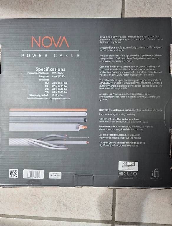 Câbles: Ifi SilentPower Nova Power Cable  – Neuf avec emballage d'origine à Mont-sur-Lausanne par Bluesix6 3
