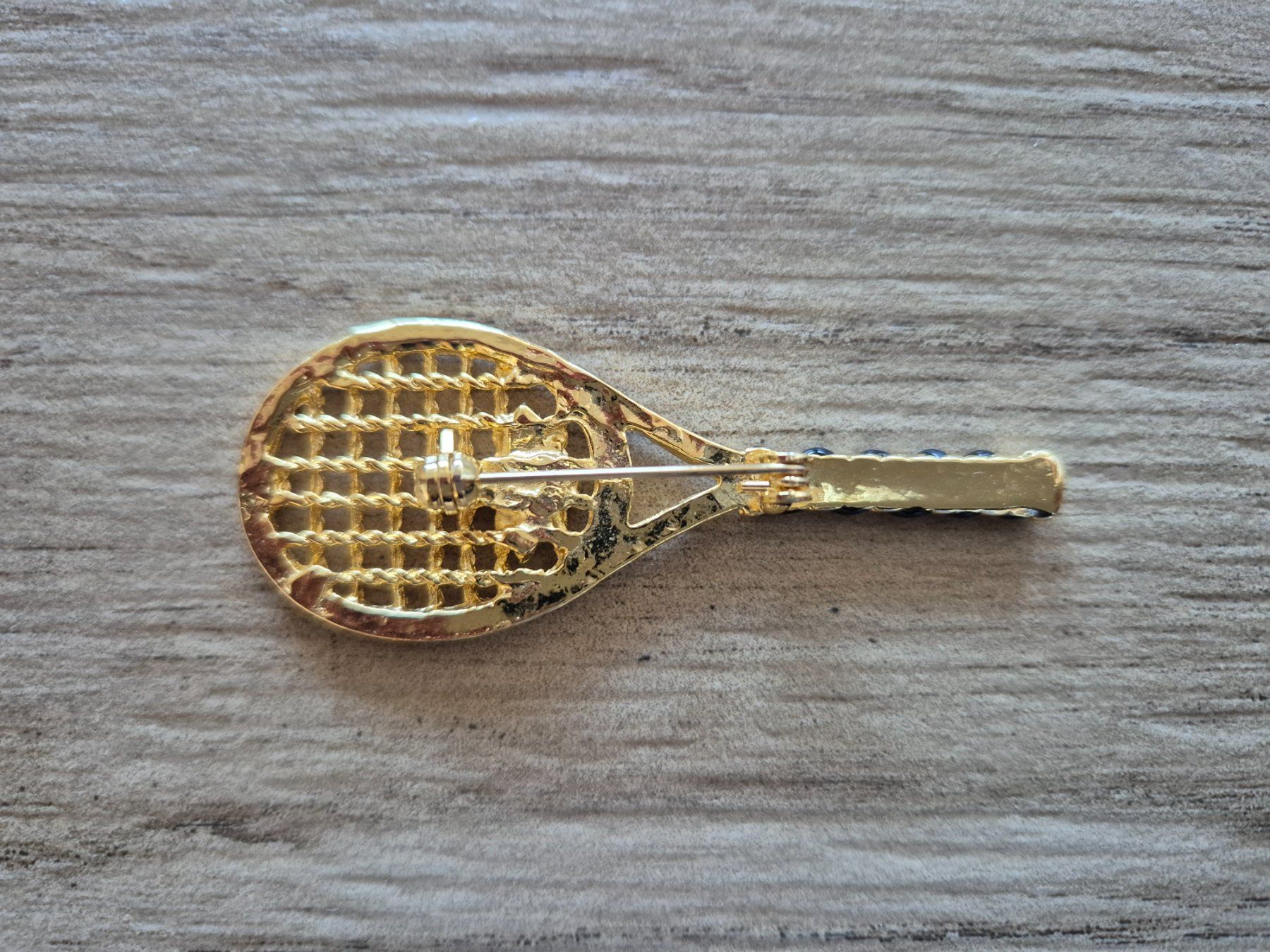 Spille & Fermagli: Brosche Tennisschläger mit Strass        (205) – Nuovo (secondo la descrizione) da Romanshorn venduto da Spinner7 1