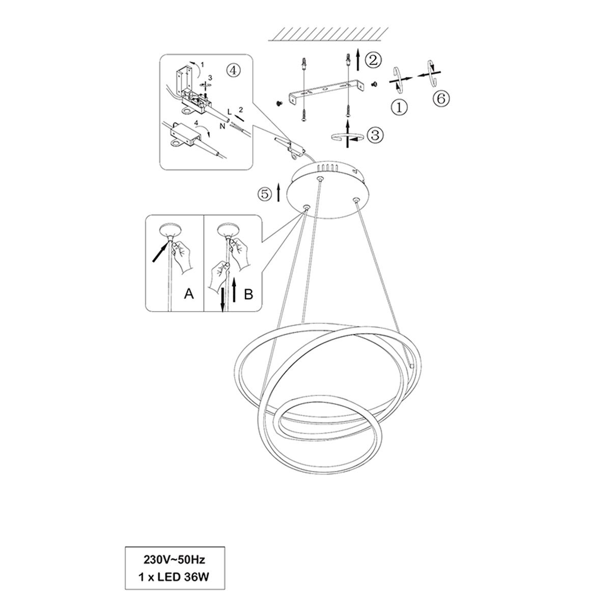 Lampadari & plafoniere: LED Pendelleuchte, Spirale, 50 cm Ø – Nuovo (secondo la descrizione) da Kreuzlingen venduto da Smart-Light 4