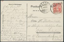 ZG Hauptsee - Stabstempel - Sattel SZ - Karte - Oberägeri