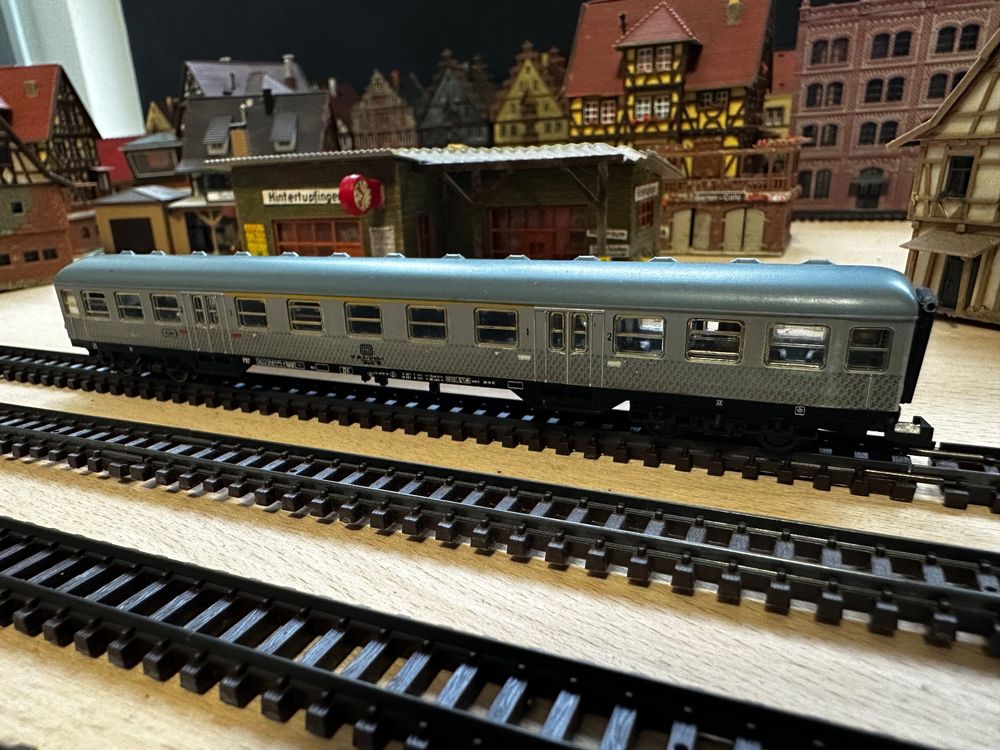 Wagon Voyageurs DB Silberling 2ème Classe Fleischmann 8122 - Échelle N (1:160), époque IV, Occasion