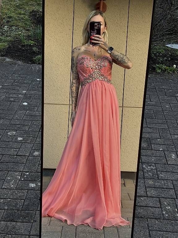 Vestiti: Abendkleid koralle Grösse S neu – Nuovo e nell'imballaggio originale da Appenzell venduto da mir_rqn6 2