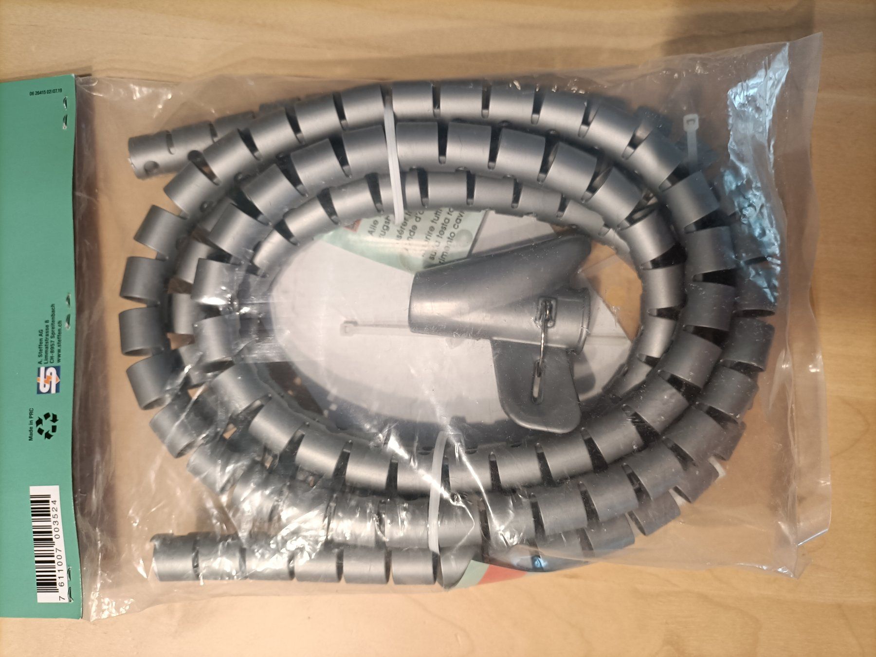 Tubi & Tubi flessibili: Kabelordnungsschlauch 2m, 16mm, hellgrau, ne – Nuovo e nell'imballaggio originale da Rudolfstetten venduto da Ivost 2