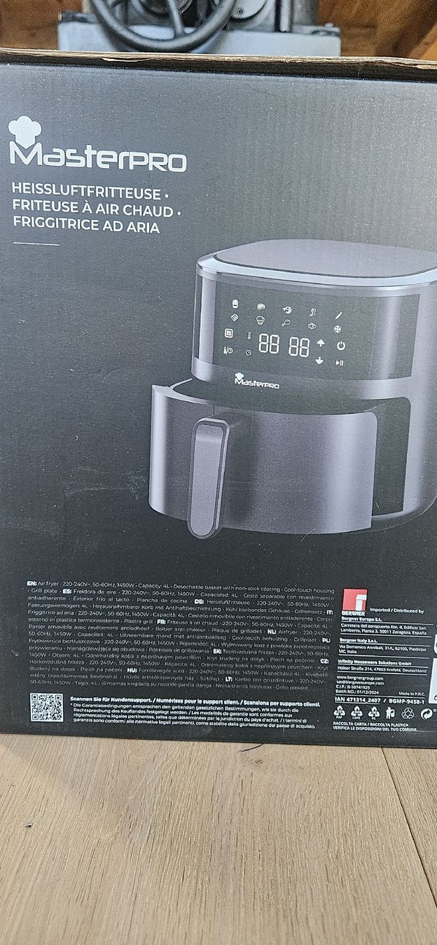 Elettrodomestici da cucina: Masterpro Heissluftfritteuse, 4L, neu originalverpackt – Nuovo e nell'imballaggio originale da Kesswil venduto da mie_g89p 1