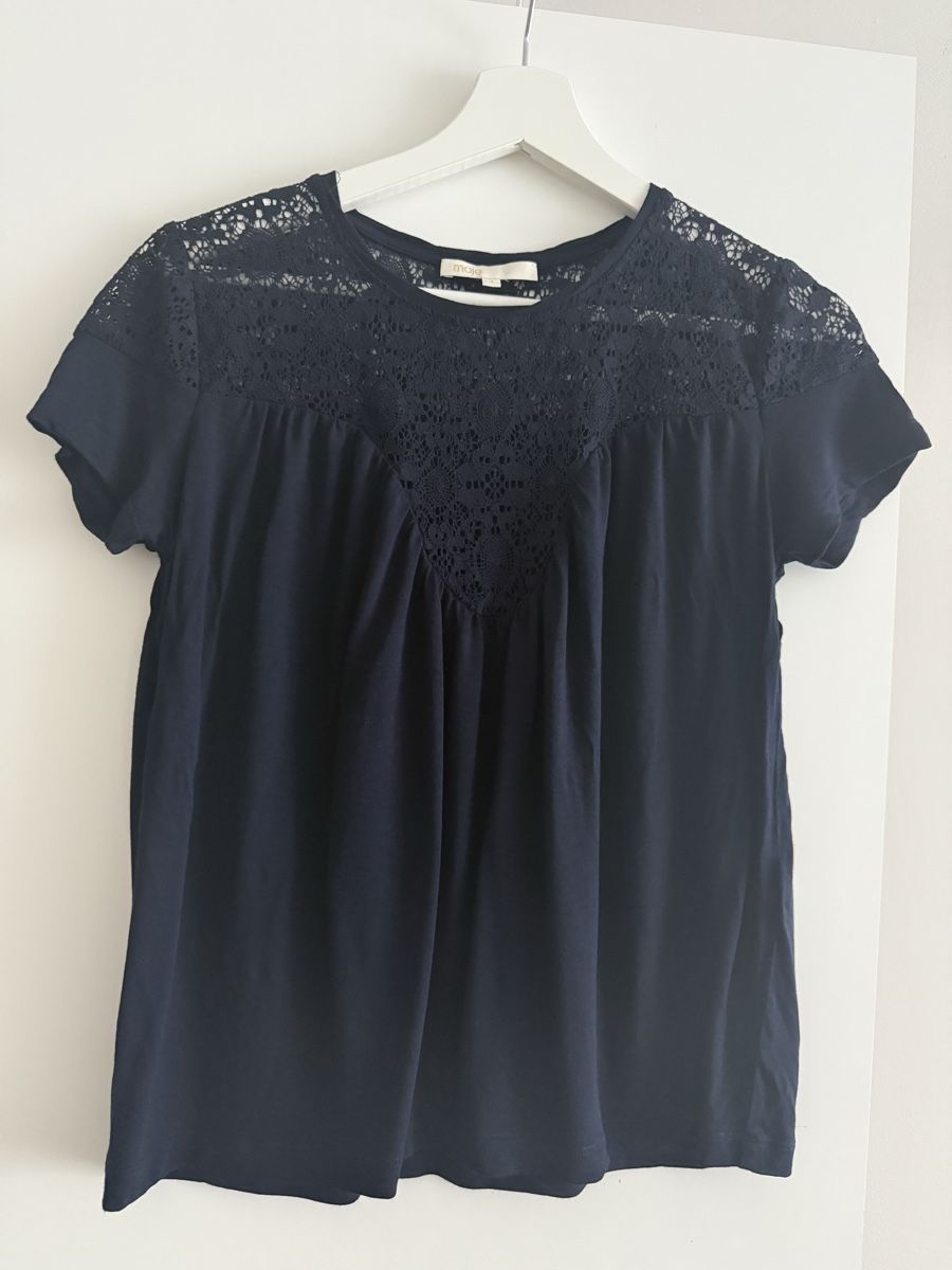 Maje T-shirt: Maje - T-Shirt Gr. 1, dunkelblau – Usato da Zollikon venduto da snowflake10-