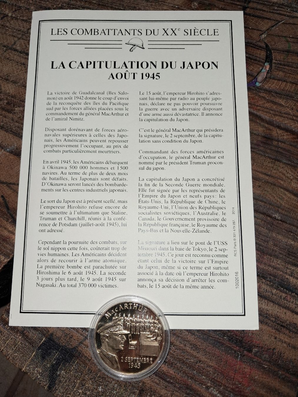 Medaglie: Medaille la capitulation du japon aout 1945 – Nuovo (secondo la descrizione) da Le locle venduto da juliensaran