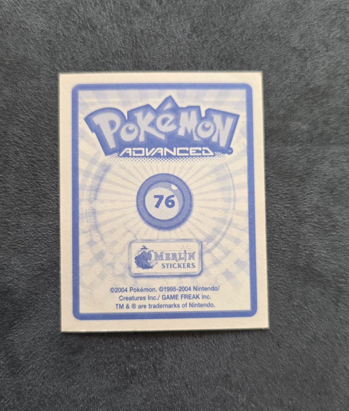 Pokémon Carte collezionabili: Pokémon Advanced Merlin Sticker Topps selten – Nuovo (secondo la descrizione) da Roggwil BE venduto da S_Cards 1