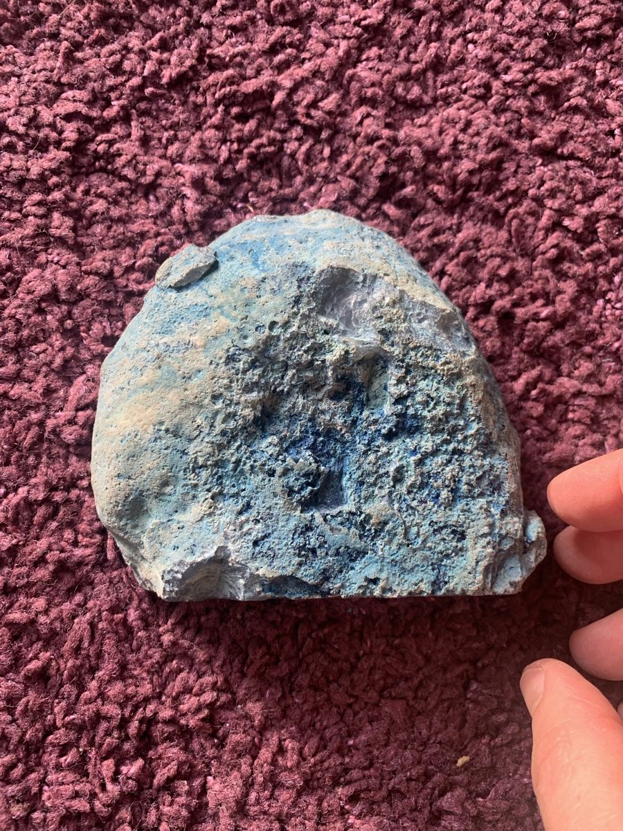 Minerali & Pietre curative: Blaue Achat Stein / Scheibe mit Druse – Usato da Lyss venduto da nekoreh 3