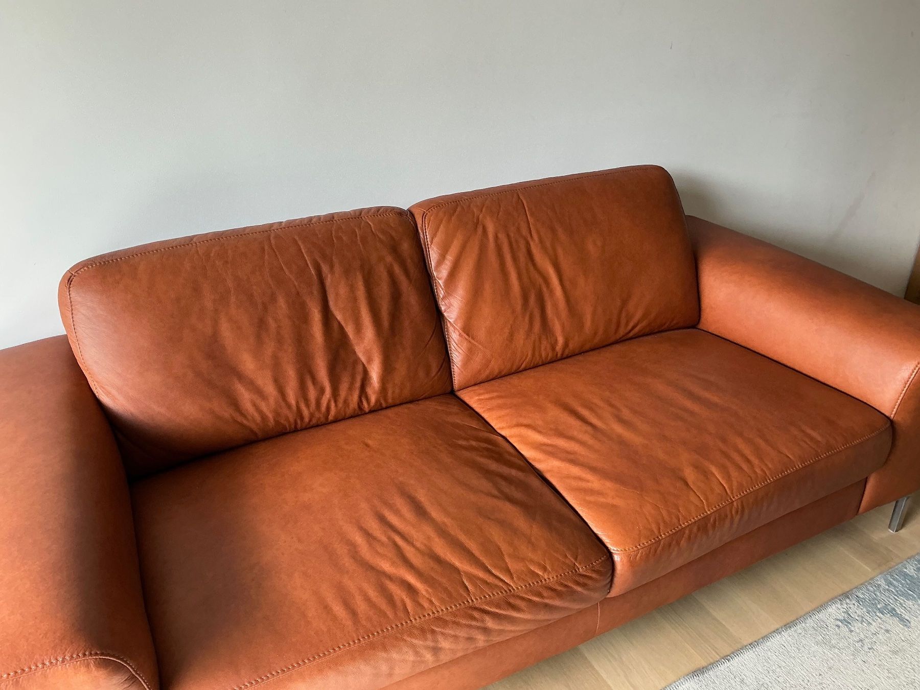 Divani: Couch Garnitur Echt-Leder Cognac – Usato da Zollikon venduto da halbkarat 2