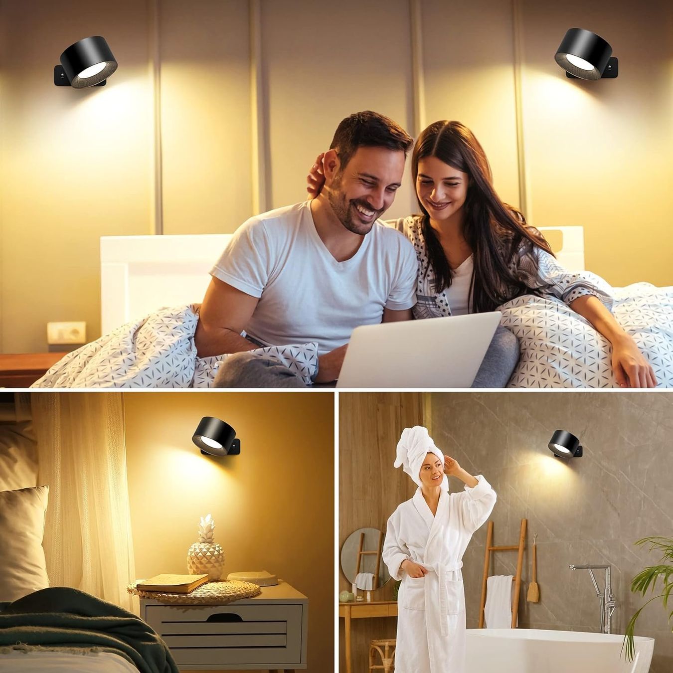 Lampade: Touch-Control LED Wandleuchte Innen mit 3 Helligkeitsstufen – Nuovo e nell'imballaggio originale da Châtelaine venduto da topshop.switzerland 3