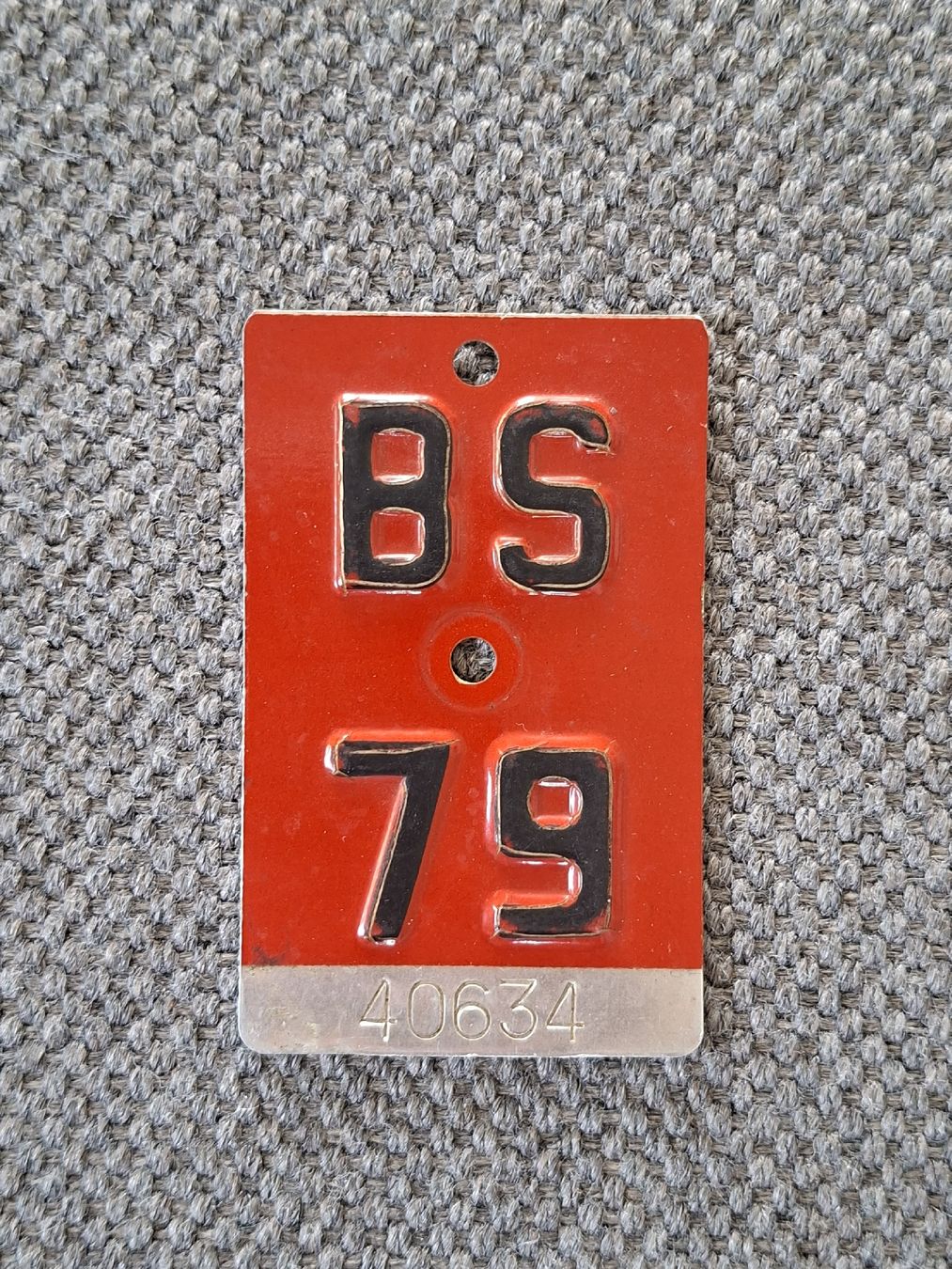 Insegne: Velonummer BS, Basel-Stadt 79 – Usato da Herrenschwanden venduto da banmacabu