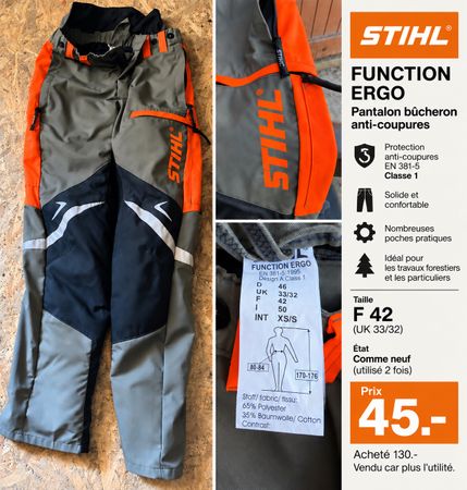 Pantalon anti-coupures Stihl Function Ergo taille 42