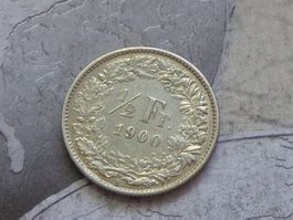 1/2 Fr. 1900 B - Superbe VZ+ (Rare) kat. Fr.120.-