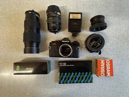 Appareil photo + objectif de la marque Mamiya 