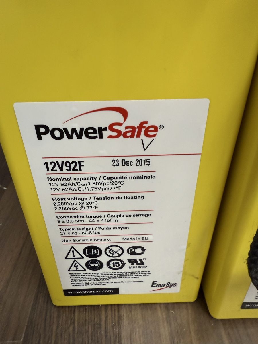 Dispositivi a energia solare: Batterie PowerSafe 12V92F 12V 92Ah – Usato da Flawil venduto da ara_pdx9 1
