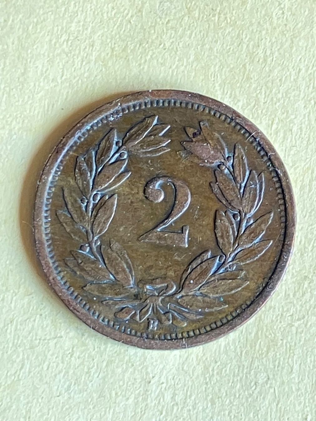 Tutti le monete: 2  Rappen  1920 top – Usato da untervaz venduto da Wingert 1