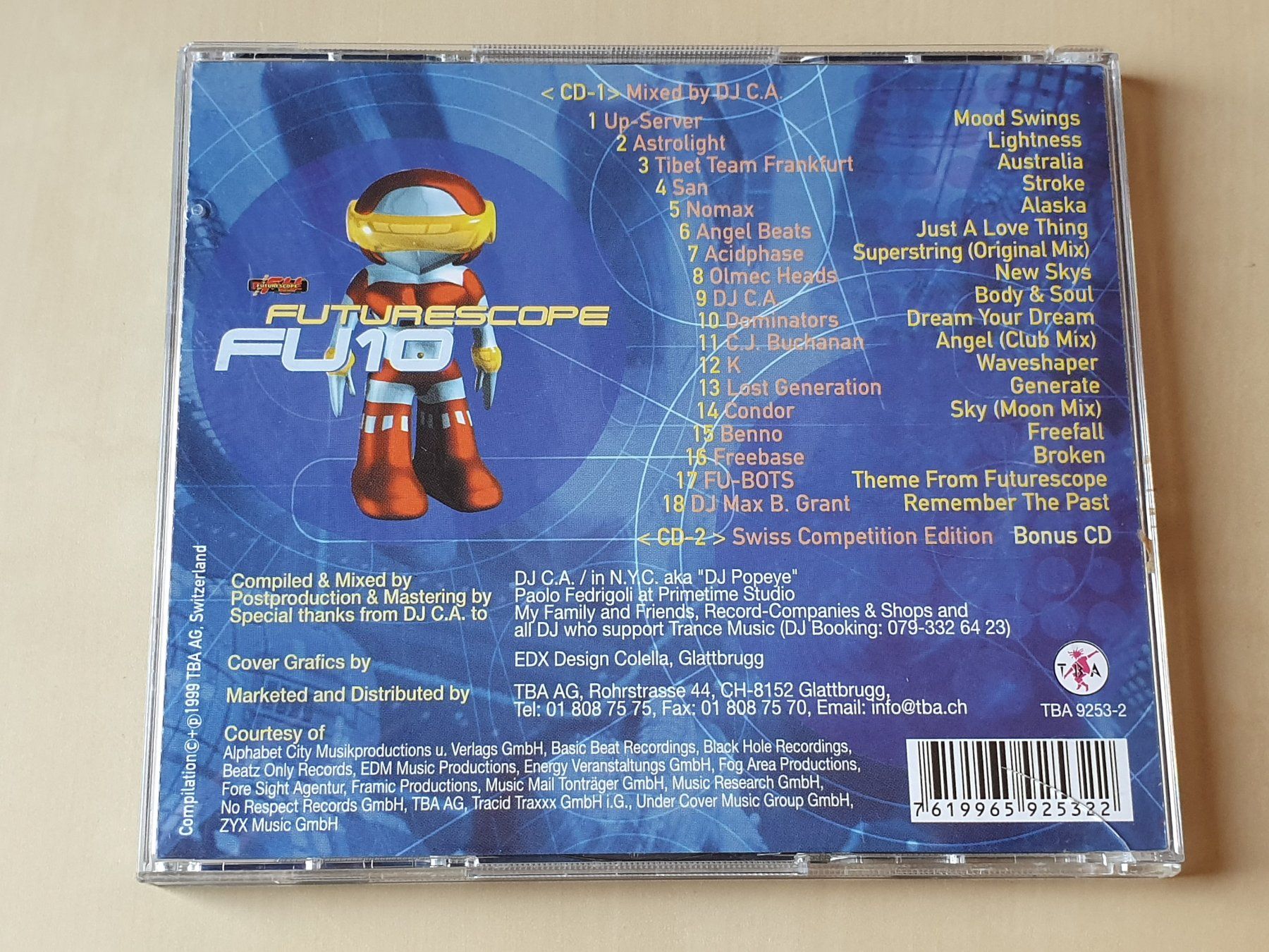 CDs: Futurescope 10 DJ C.A. – D'occasion à Stansstad par collectorsshop 1