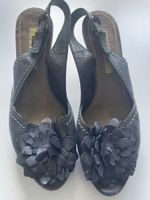 Blaue Sommersandalen mit Absatz Gr.39