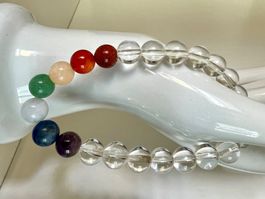 Chakra Bergkristall Armband Jade Amethyst Karneol Silber