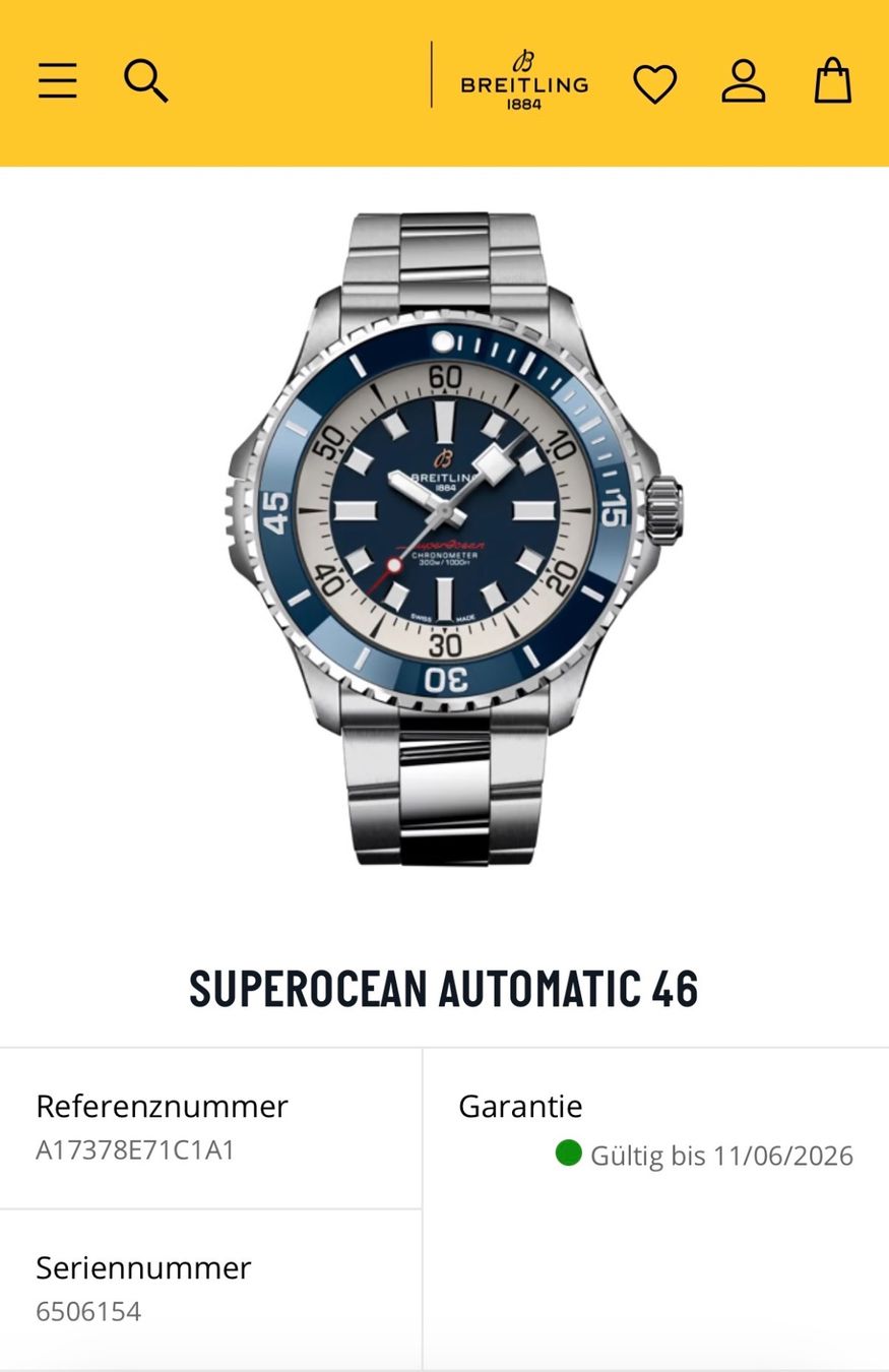 Breitling Orologi: Breitling Superocean Automatic 46 - Full Set 2022 + Garantie – Usato da Wil SG venduto da rappwatches 8