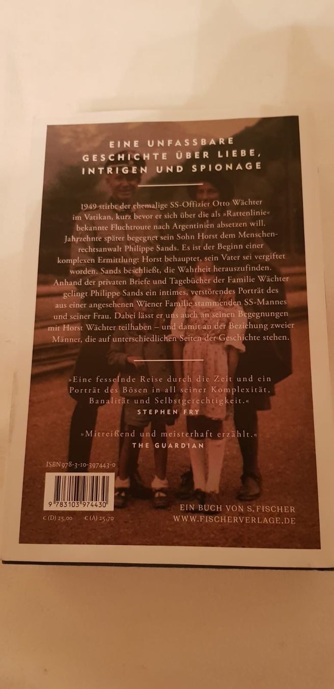 Bücher: Die Rattenlinie - Philippe Sands – Gebraucht aus Zug von Qayqay0 6