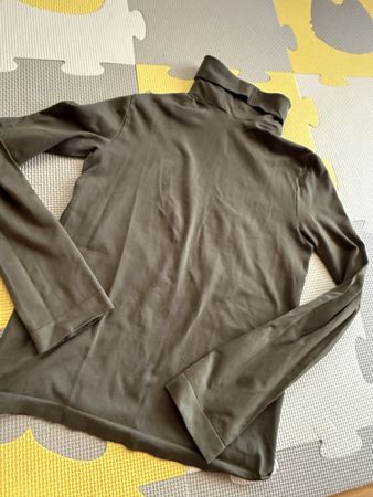 Olive Turtleneck Long Sleeve Shirt 