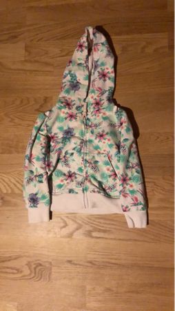 Mädchen Kapuzenjacke mit Blumenmuster, Grösse 98