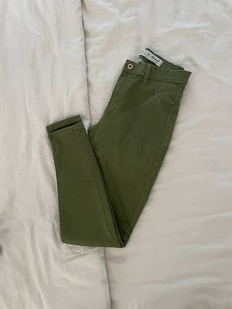 Denim Co. Stretchhose Oliv  Größe M